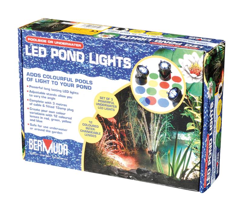 Kit de 3 luces LED para estanques
